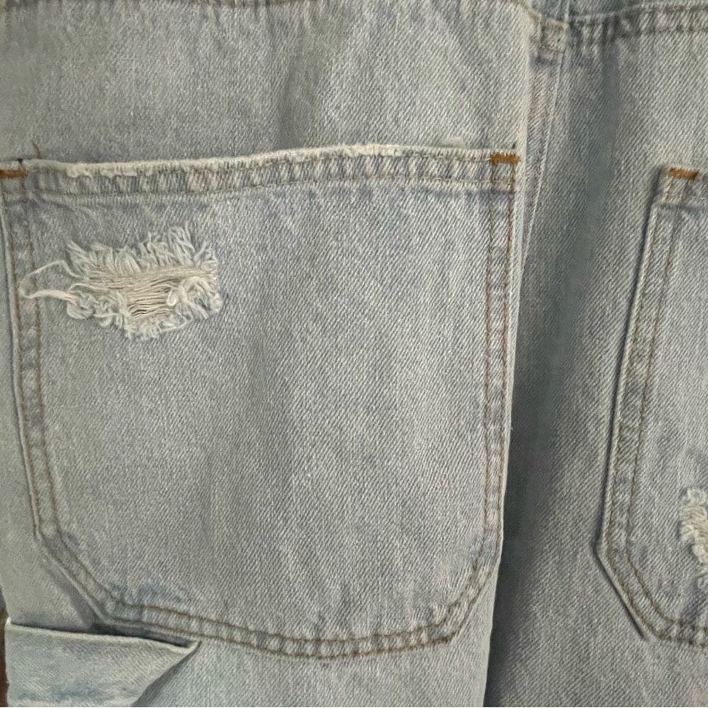 Tinseltown Rigid Ripped Overalls with Button Closures, Size XL, NWT - Picture 14 of 15